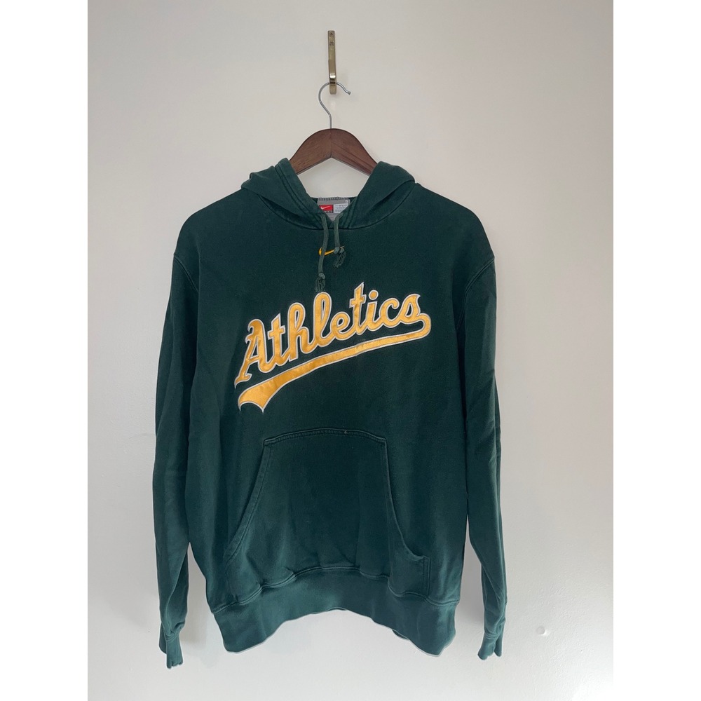 NIKE Vintage Athletics Green Pullover Hoodie Sweatshirt Unisex | Small